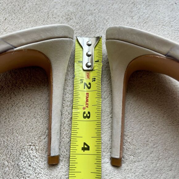 Schutz Ariella Clear Straps Heeled Sandals Beige Leather Inner Sole Women 9.5 B - Picture 11 of 15